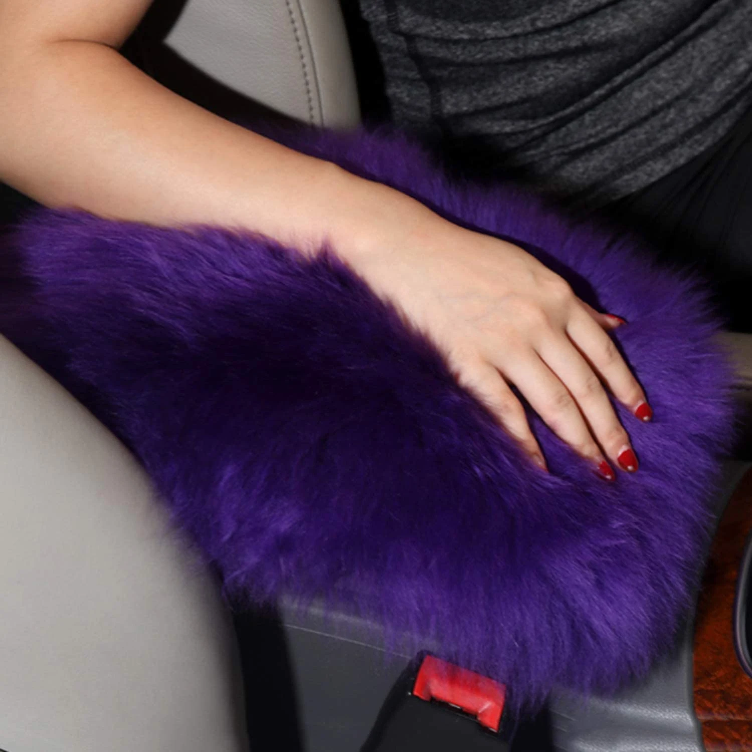 Furry Car Armrest Cover Artificial Wool Fur Soft Fluffy for Center Console Box Pad Universal Cars Accessories center console armrest armrest pad armrest box car armrest box car armrest mat center console cover car armrest cover