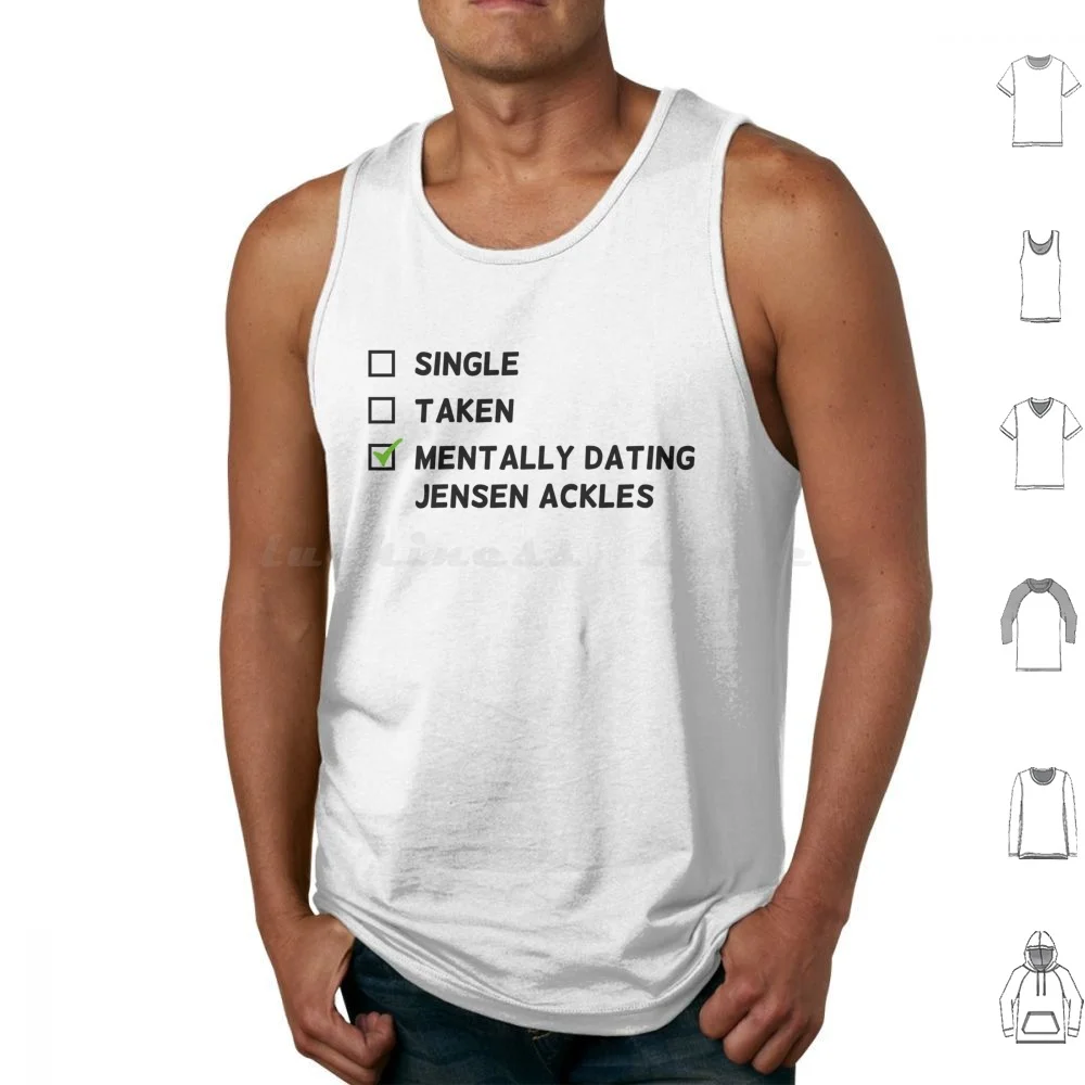 

Mentally Dating Jensen Ackles Tank Tops Print Cotton Mentally Dating Dating For Her Jensen Ackles Superhero Funny