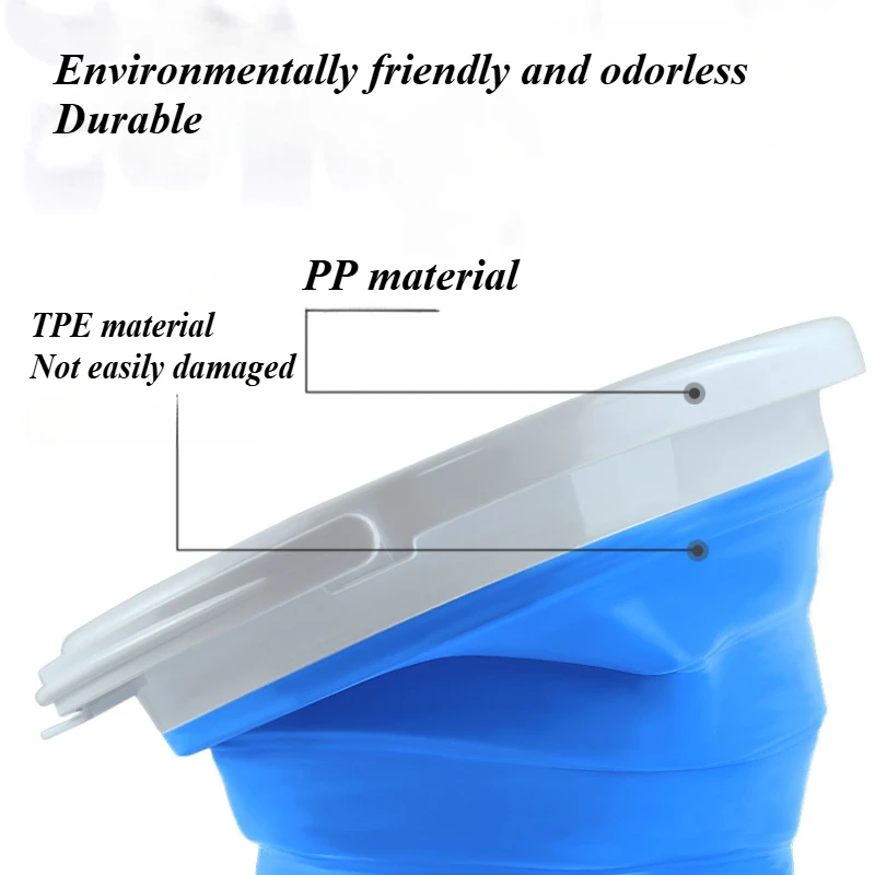 5L Collapsible Bucket Portable Folding Water Bucket Car Washing Fishing Household Plastic Travel Outdoor Camping