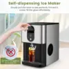 Self Dispensing Nugget Ice Maker Countertop, 56 Lbs/24H Soft Chewable Ice, Pebble Ice Maker with Self-Cleaning, One-Button 2