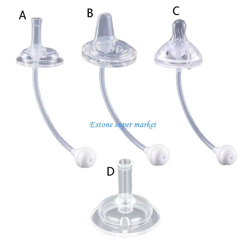 090B 부드러운 실리콘 넓은 입 빠는 노즐 변환 머리에 대 한 넓은 목  병 먹이 병 마시는 컵 빨 대