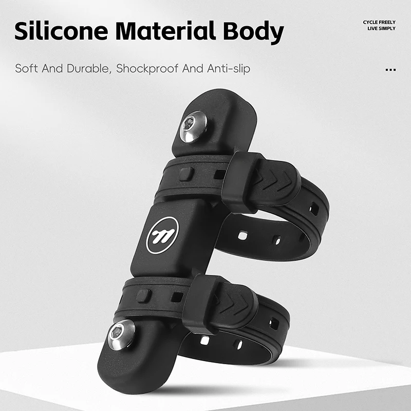 WEST BIKING Integrated Strap Kettle Mount Bicycle Water Bottle Cage Mount Colorful Silicone Bottle Bracket Bike Accessories