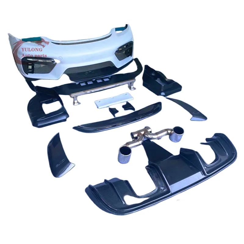 GT4 Style Carbon Fiber front bumper Rear diffuser Exhaust vent Rear