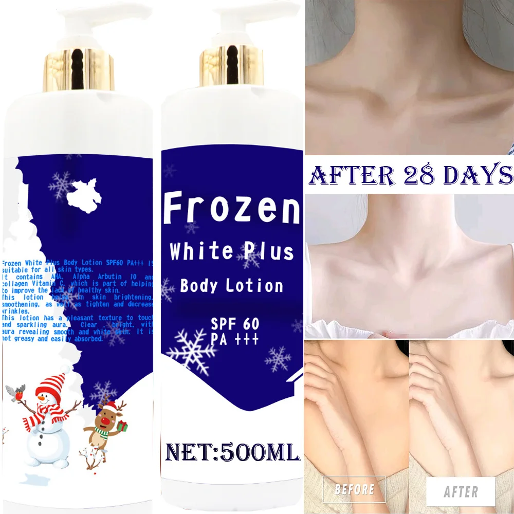 

500ml Fast Whitening Cream For Dark Skin Frozen White Moisturizing Lightening Body Lotion Skin Care for Flawless Even Skin Tone