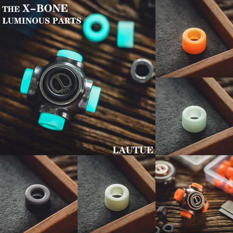 

LAUTIE Stubborn Bone Xbone Luminous Accessories Fingertip Gyro Decompression Artifact Small Toy Black Technology Edc