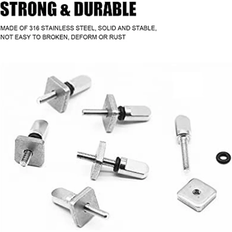 6 PCS Surfboard fin screws No Tool Stainless Steel Thumb Fin Screw Replacement Accessories for SUP Surf Longboard Paddleboard surfboard screws