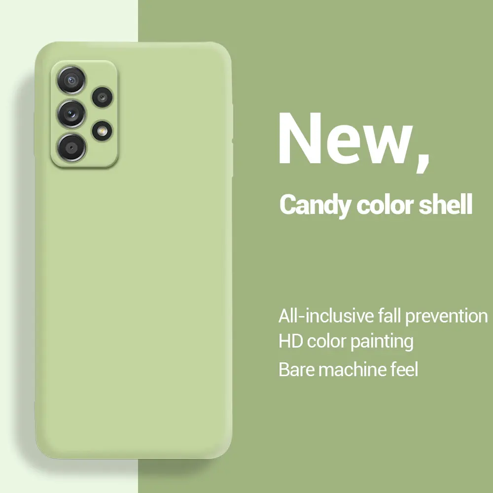 thumbnail image 1 of Liquid Silicone Cover For Samsung Galaxy A52 A72 A33 A53 A73 A12 A22 A32 A13 A23 A14 A15 A24 4G A34 A54 A25 5G Protect Case, 1 of 5