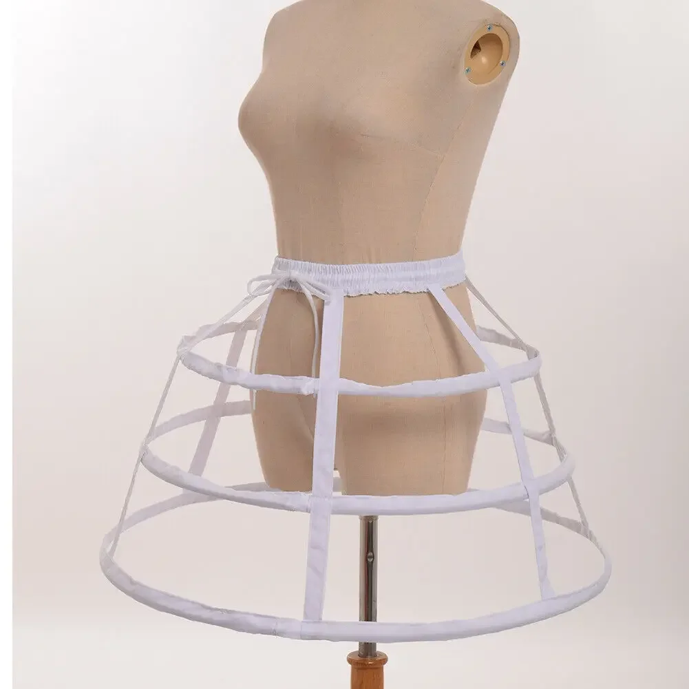 Lolita Petticoat Petticoat Underskirt Petticoat Skirt Girls 3 Hoops Crinoline Cage For Dress