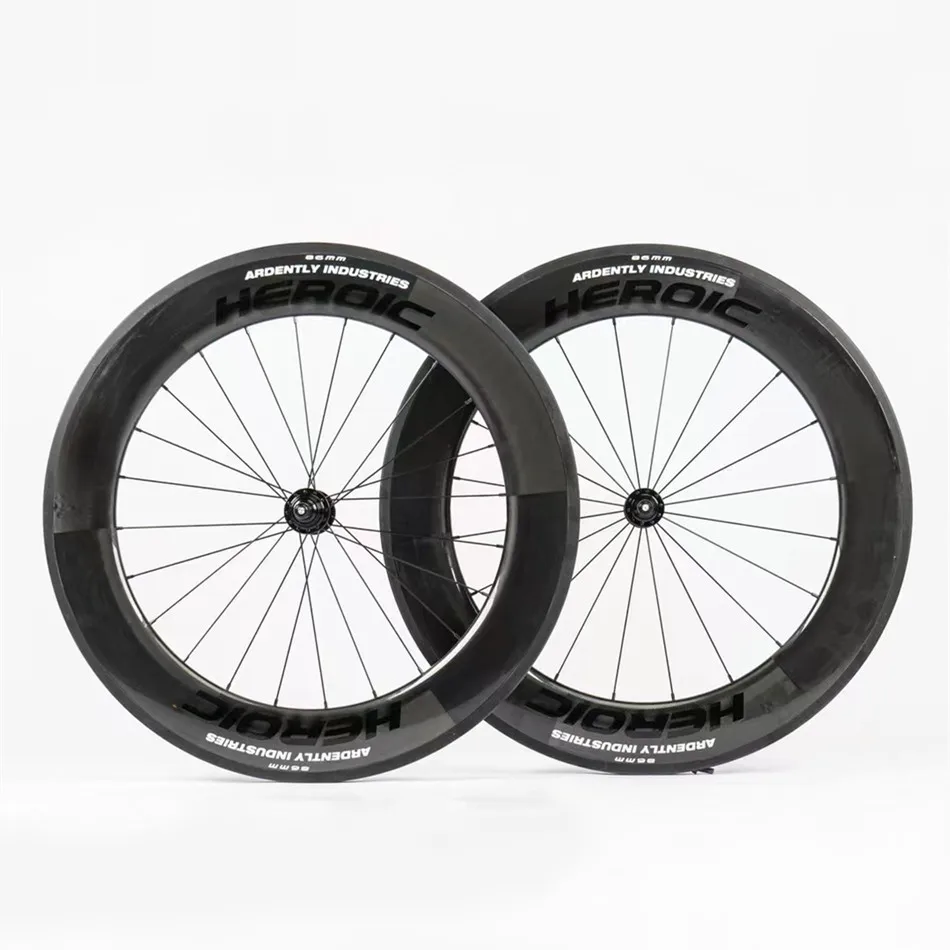 Ardently 700C Full Carbon Track bike wheelset 38/58/86mm depth