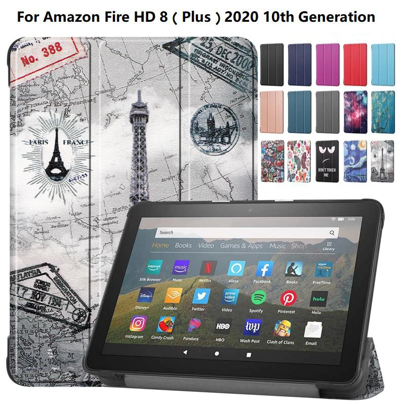 Per Amazon Kindle Fire Hd8 Custodia 2020 Per Kindle Fire Hd 8 Plus Custodia Custodia Protettiva In Pelle Pu Per Tablet Pc Di Decima Generazione