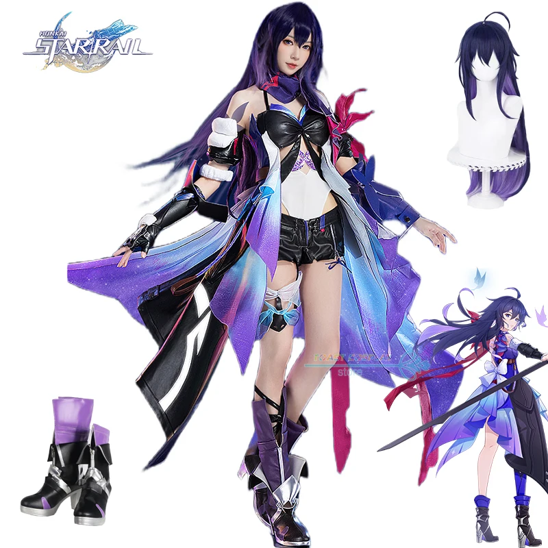 

Honkai Start Rail Seele Cosplay Costume Full Set with Accessories Seele Cosplay Wig Outfit Uniform Dress Shoes Halloween Party
