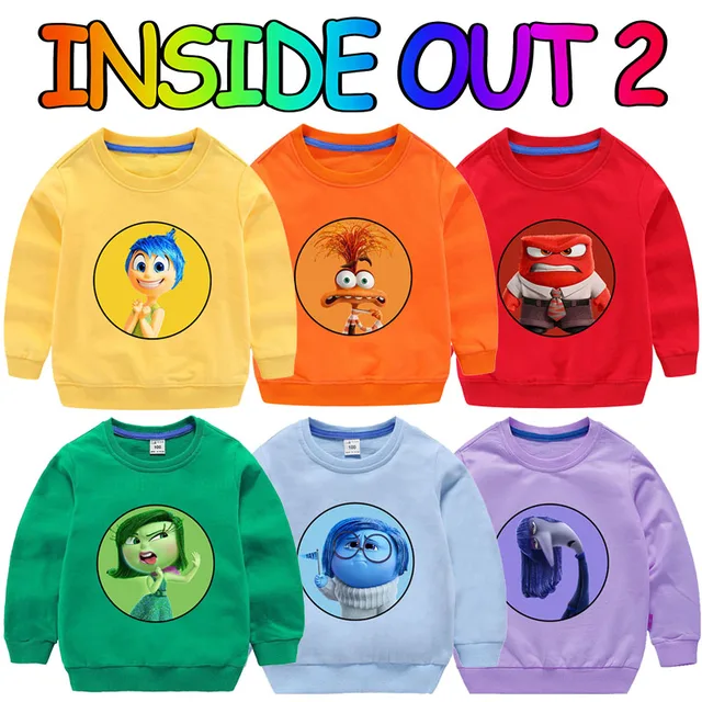 Inside Out2 Sweatshirt for Children Joy Disgust Anger Anxiety