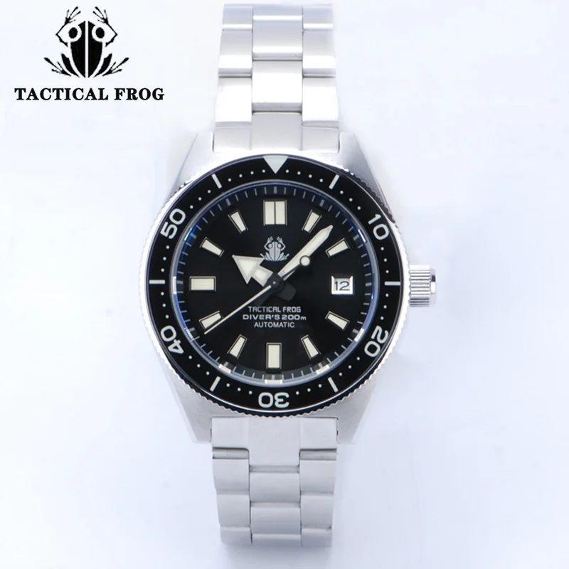 

Tactical Frog 62MAS Diver Watch Men Sapphire Mirror Ceramic Bezel 200M Waterproof NH35 Movement Automatic Mechanical Wristwatch