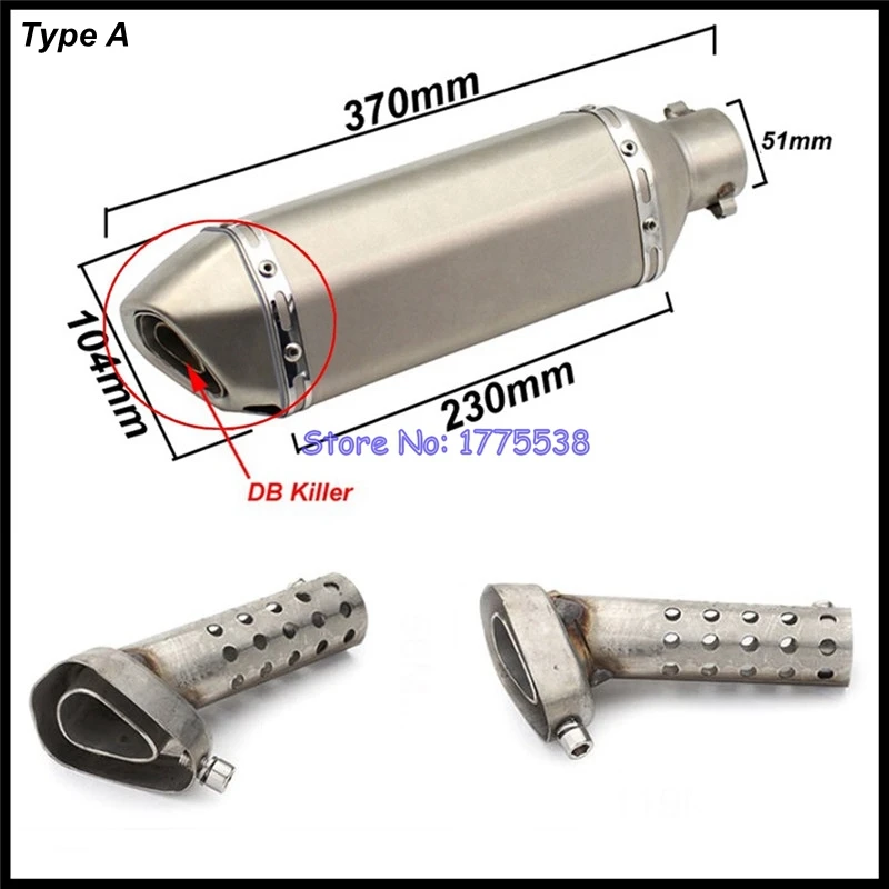 Universal Motorcycle Exhaust Can DB Killer Big Small Hexagon Muffler Removable Silencer Noise Sound - Image 3