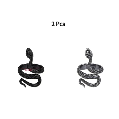 Pc Retro Punk Exaggerated Spirit Snake Ring Fashion Personality Stereoscopic New Fashion Snake Ring Adjustable Ring Jewelry
