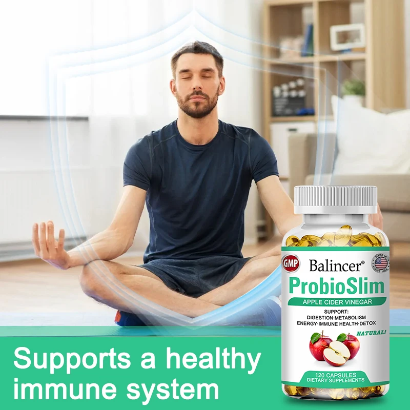 Probiotic Apple Cider Vinegar Supplement-Contains Prebiotics for Digestion, Metabolism, Immune Health, Energy, Detoxification