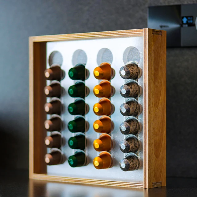 48 PCS Acrylic Nespresso OriginalLine Coffee Pod Holder Rack Capsule Storage Refrigerator Tower Stand Pod Coffee Holder