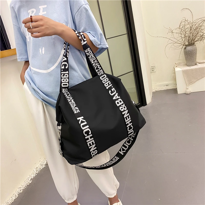 Frauen Hohe Qualität Nylon Schulter Taschen Große Kapazität Casual Tote Handtasche Top-griff Mode Tote Umhängetasche – Detail 15