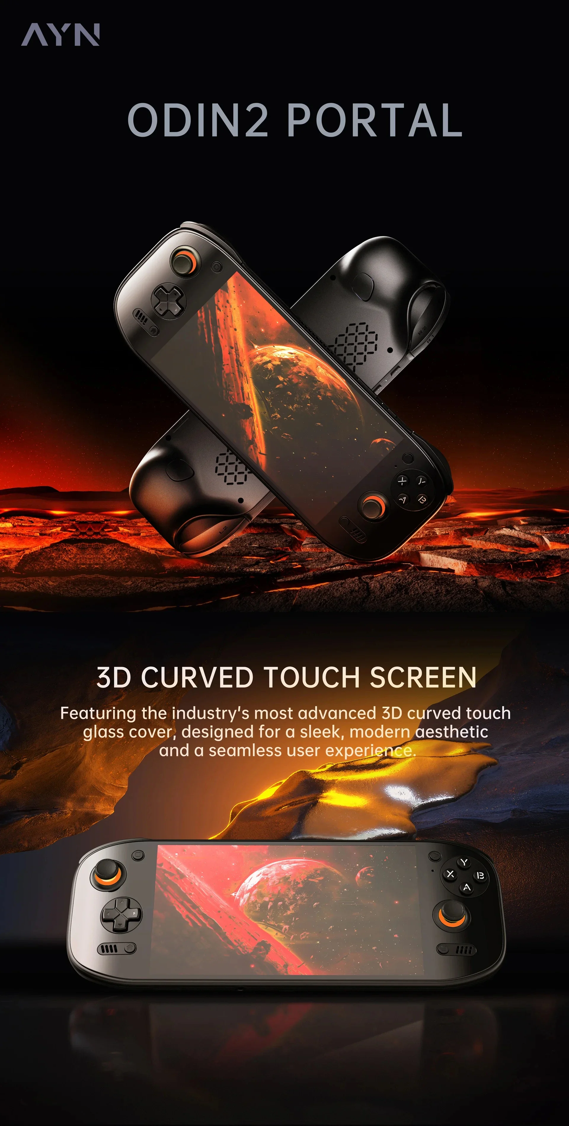 Console Ayn Odin 2 Portal 120Hz 16GO RAM 1 TO Blanc