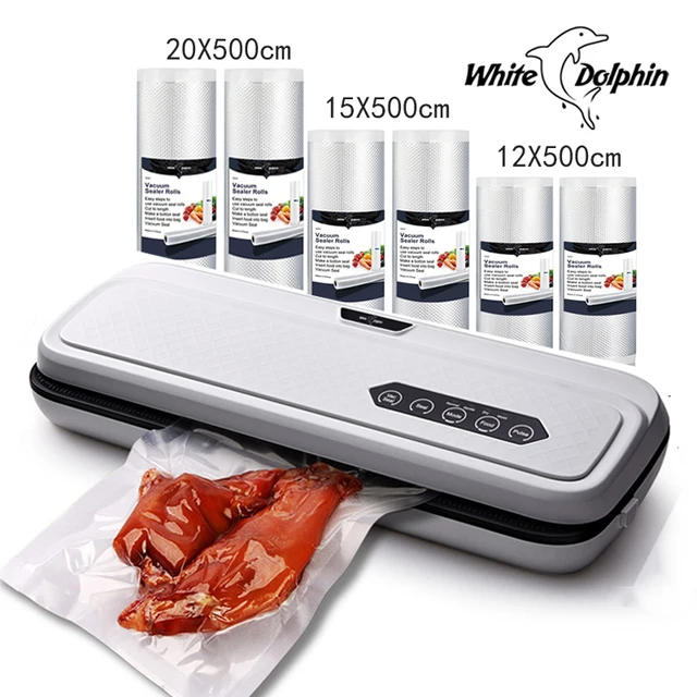 Household Food Vacuum Sealer Packaging Machine Automatic Electric Film Food Sealer Vacuum Packer  Vacuum Bags For Food Storage 220V EU with 6Bags W