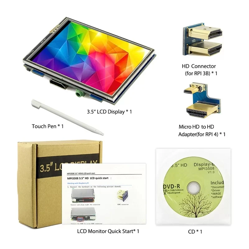 HDMI ȣȯ 3.5 ��ġ 480x320 ��ġ��ũ��, �޴�� ���÷���, LCD ���÷���, ������ ����� Į�� ������ ����