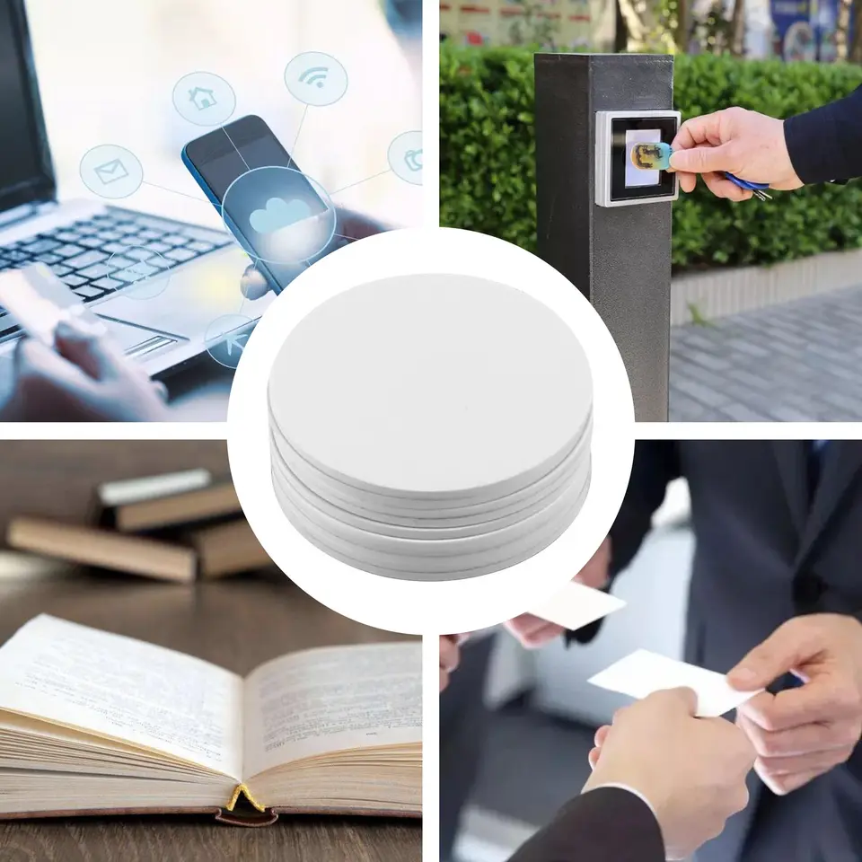 NFC 코인 태그 키 13.56MHz NTAG 215 범용 라벨 RFID 초경량 태그 라벨 휴대폰용, 10 개-Freehip.co.kr