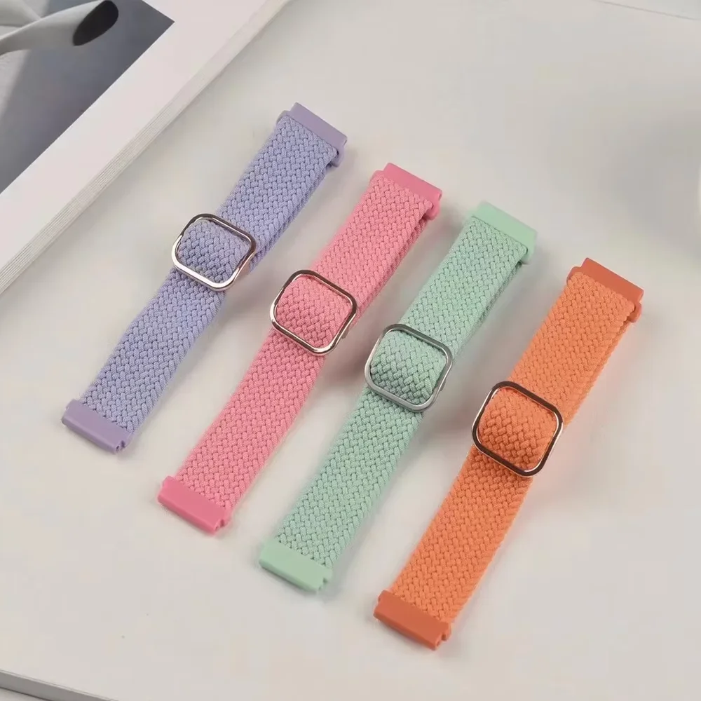 Braided Nylon Elastic Loop Strap, 20mm/22mm, Solo Bracelet Watch Band