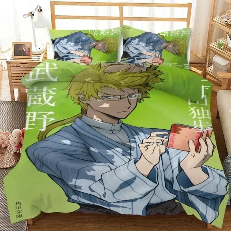 3D Cartoon Duvet Cover Set Bungo Stray Dogs  Tales of the Lost Bedding Sets Comforter Duvet Cover Pillowcase For Home Textiles