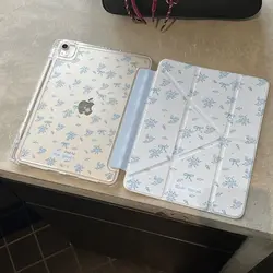Purple Flower Tablet Case with Pencil Holder - Mini4 Mini5 7.9inch (YZGTSM - TD20158)