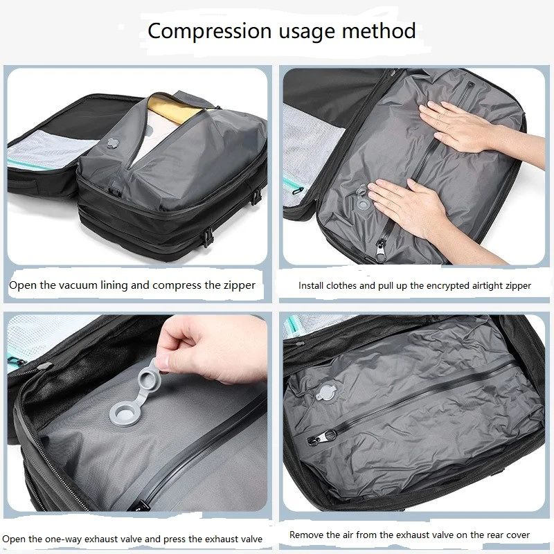Multi functional airbag shock-absorbing computer backpack 17.3 inches 16 inches men's large capacity vacuum storage business tra