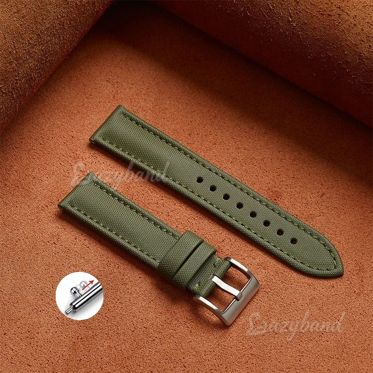 Premium Nylon Canvas Quick Release Watch Strap – Sailcloth Texture, Universal Fit