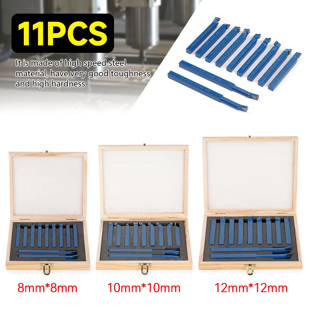 11 Pcs/Set P30 8/10/12mm 초경 팁 절단 터닝 보링 비트 금속 가공 선반 초경 금속 가공용 선반