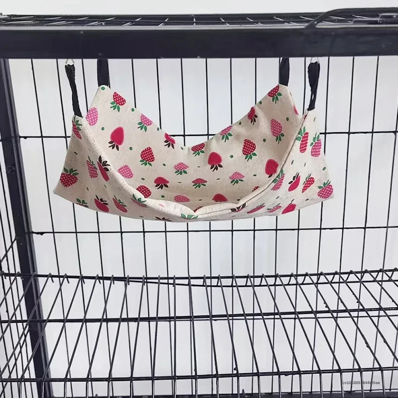 Pet Hammock Warm Plush Small Animal Double-layer Thicken Sleeping Bag Nest For Rats Squirrels Hanging Cage House