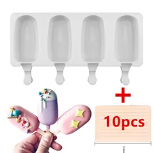 Ice Cream Baking Molds Food Grade Silicone Popsicle Chocolate Molds Cake Cakesicle Mold For DIY Ice Pops Easy To Clean Ice Tray