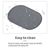 6-color available pet meal MATS, dog eating MATS, pet dog feeding MATS, silicone material, oval shape, easy to clean