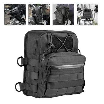 Borsa da manubrio per moto Borsa portaoggetti anteriore universale per Harley Touring Softail Sportster XL Dyna T-Bar Borse con manico stile club