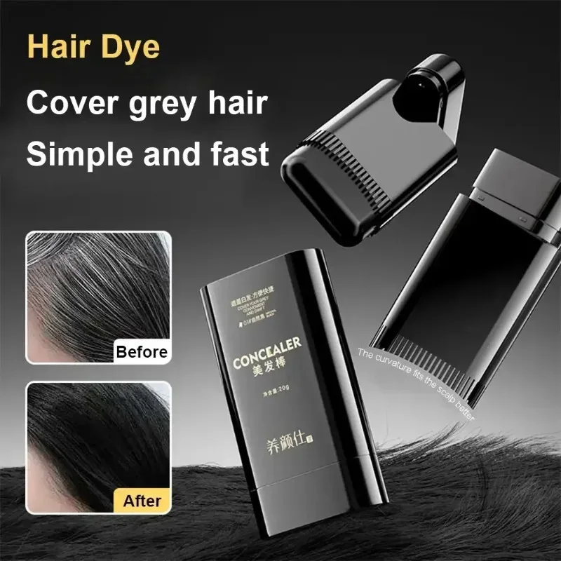 Temporary Hair Color Stick for Gray Coverage - Black Hair Comb Pen