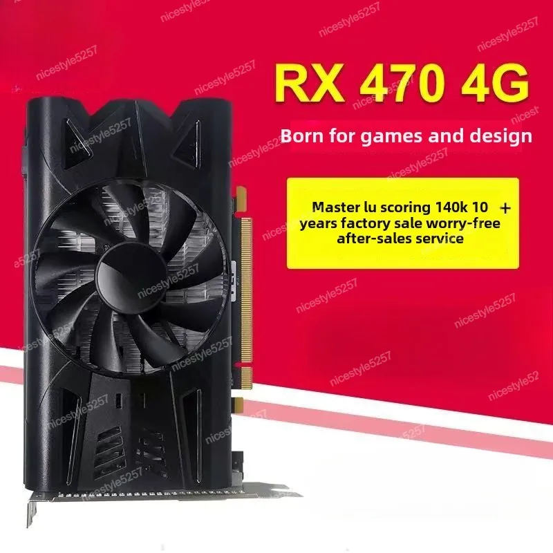 MLLSE AMD Radeon Graphics Cards RX470 4GB Placa De Video GPU 256Bit GDDR5 PCI-E X16 HDMI DP DVI-D For PC Desktop Computer Gaming 1