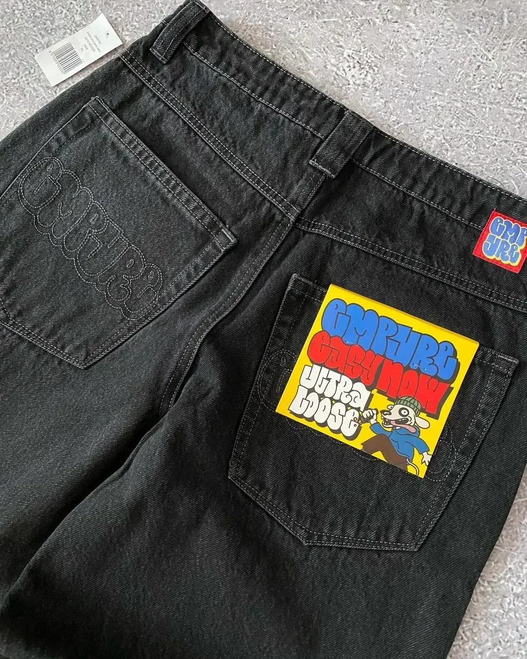 American Vintage Washed and Distressed Jeans High Street Casual Japanese Women Pants Y2k Loose Straight Fit Slim and Versatile 6