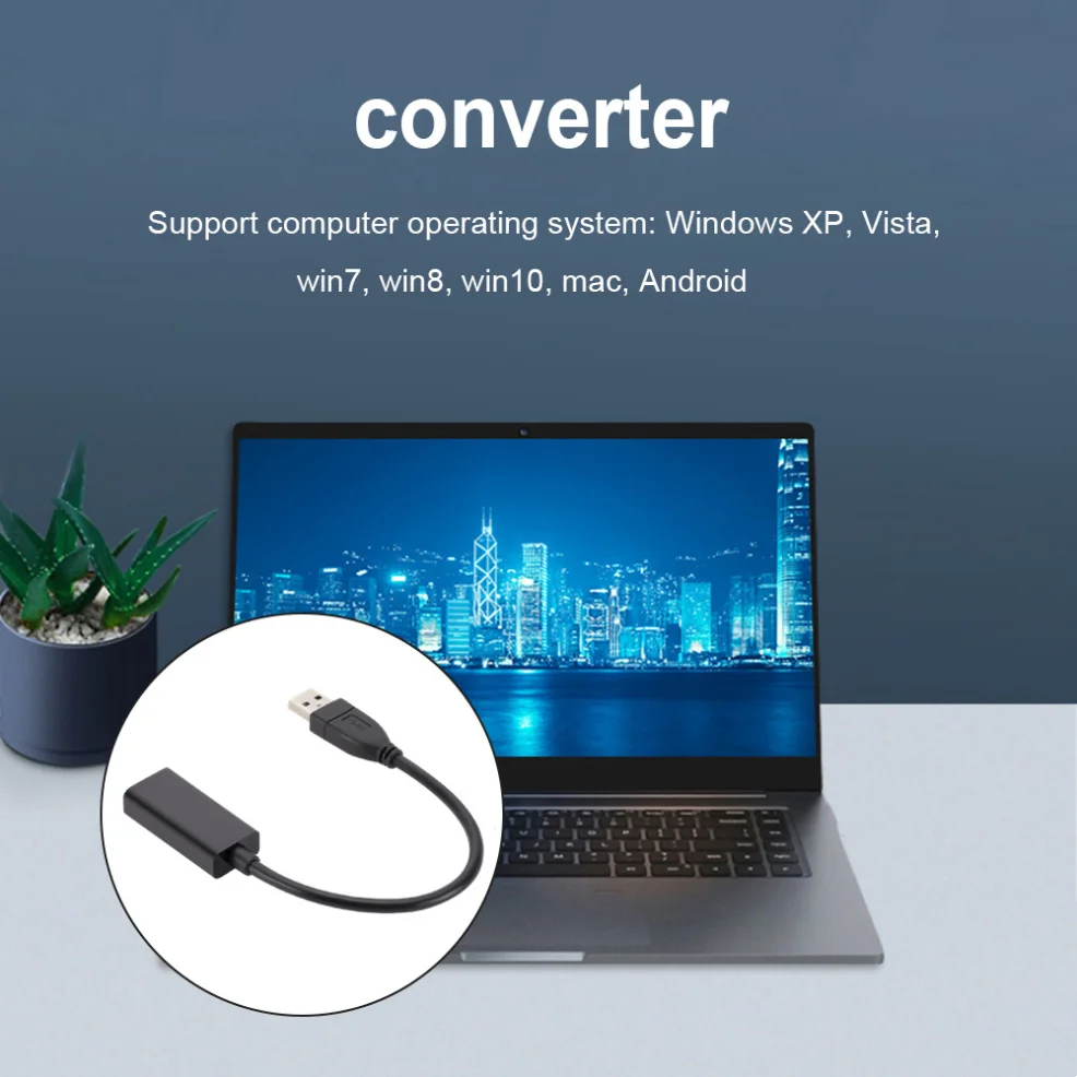 Usb adapter converter USB to HDMI-compatible adapter 1080P USB 3.0 to HDMI video converter for windows 7 8 10 PC laptop desktop monitor projector HDTV