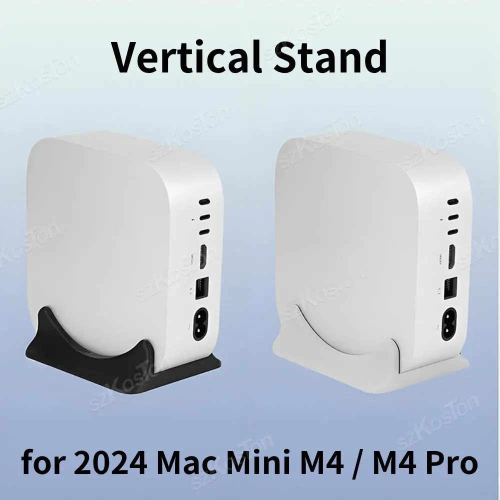 Vertical Stand for Mac Mini M4 Desktop Computer 3D Printing Accessories for Mac Mini M4 Pro PC Multi-Function Holder
