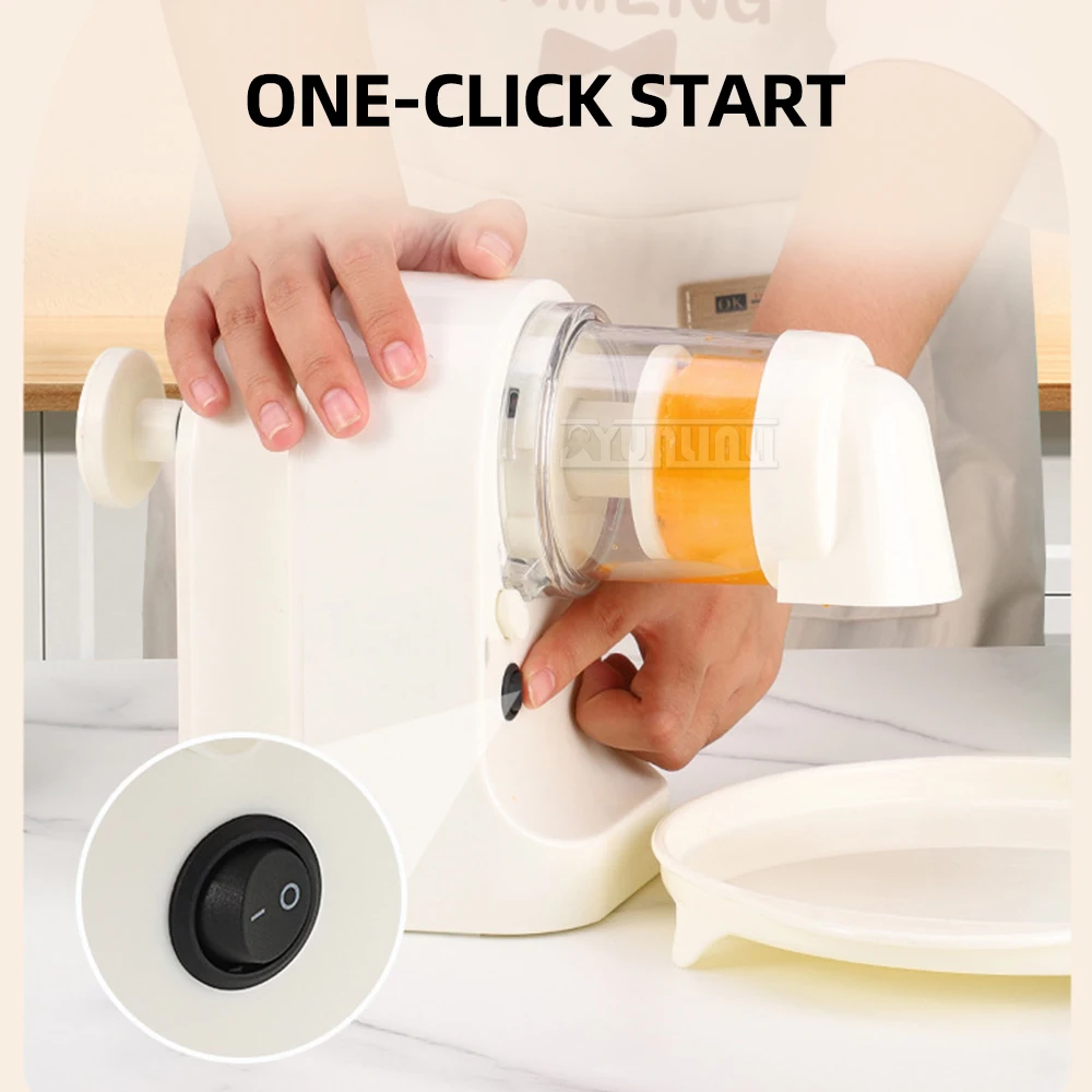 Household Smoothie Ice Crusher with Ice Cube Tray Portable Electric Shaved Machine Trita Ghiaccio