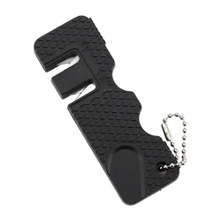 Durable Multi - Tool Pocket Knife Sharpener with Ceramic and Diamond Sharpening Gears - M (Black)
