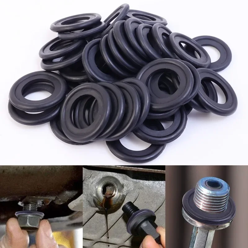 Car Oil Pan Drain Screw Gasket Rubber M12/M14 for Buick Chevrolet Ford Mazda