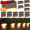 1-12 Pack Solar Deck Lights Outdoor Step Lights Waterproof Led Solar Lamp for Railing Stairs Step Fence Yard Patio and Pathway 1