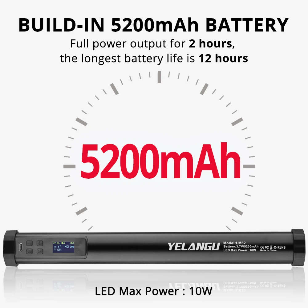 Yanelgu-Luz Led de vídeo LM32 RGB, lámpara de Selfie, Flash ajustable de  mano, luz de relleno, iluminación de fotografía recargable por USB -  AliExpress