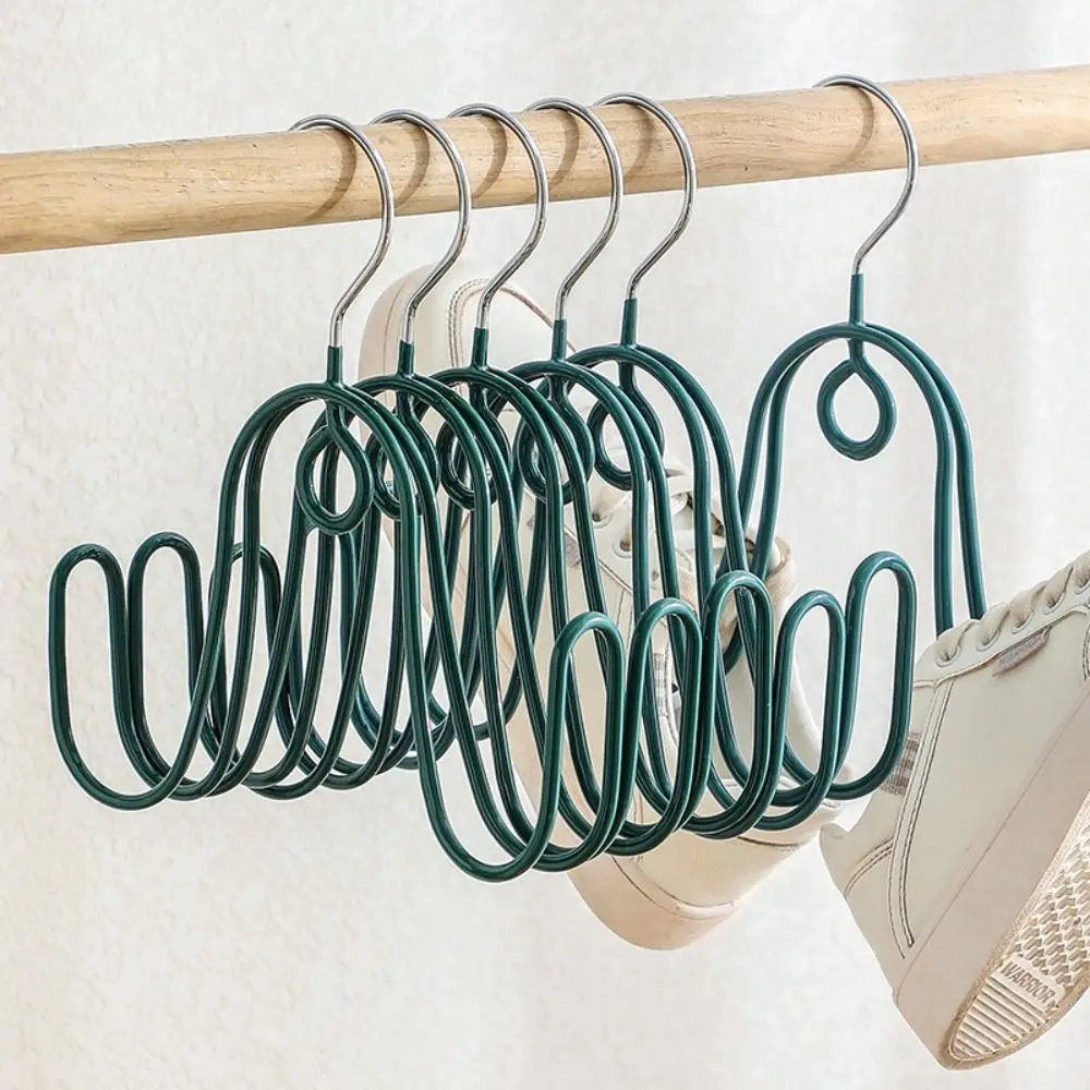 

Anti Slip Multi-Purpose Drying Shoe Rack Space Saving Multi-function Shoe Hanger Double Hook Tie Belt Hangers