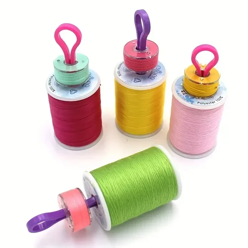 10/30/50pcs Mixed Color Plastic Bobbin Clips Clamp Thread Spools Clips Sewing Accessories 2