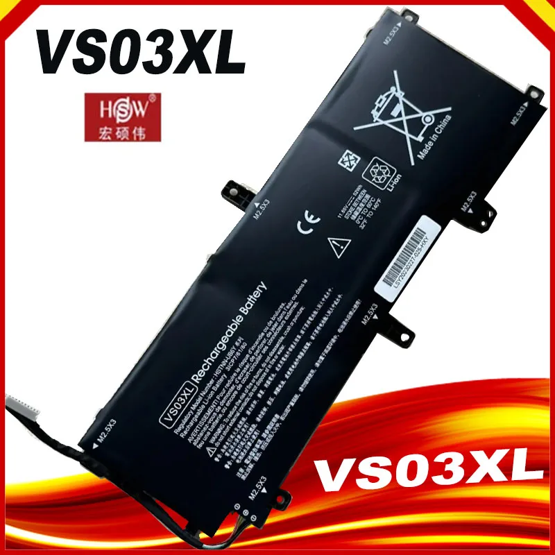 Bateria do Portátil para hp Envy Vs03xl Hstnn-ub6y 15-como 15-as014wm 849047541 849047-541 849313850 Tablet 11.55v 52wh