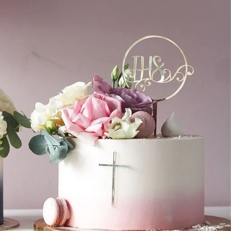 Cake Topper Gold Acrylic Dove Cross Christ Birthday Eucharist Baby Baptism Party Dessert Decoration cake topper cake decorations cake toppers gold leaf cake decorations